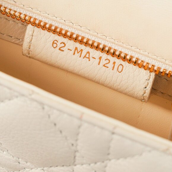 Christian Dior Small Dior Caro Ivory Cannage Calfskin Crossbody - Picture 13 of 13